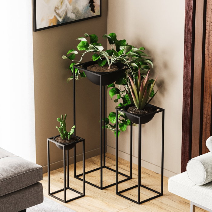 Aberto Design Maceta Decorativa GED-019 Negro
